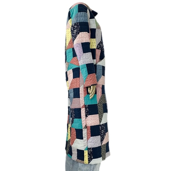 CUSTOM TAILOR-MADE PATCHWORK QUILT JACKET - Picture 5 of 12